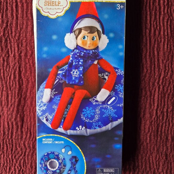 Elf on the Shelf 3 Piece Outfit Snow Set Innertube Scarf and ear muffs - Picture 1 of 5